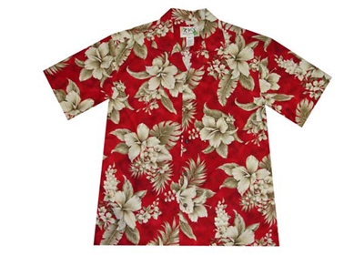Hawaiian Shirt Girls / Red / Gc103r-hulaohana