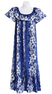 Ky's Long Waikiki Blue Hawaiian Muumuu